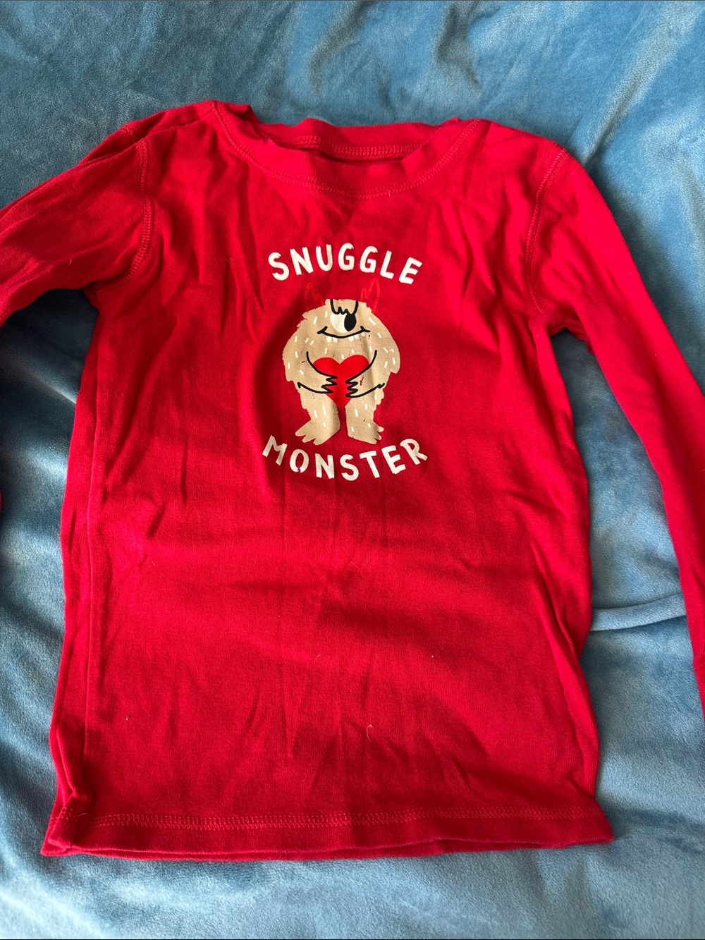 Old Navy Red 'Snuggle Monster' Long-Sleeve Kids Top